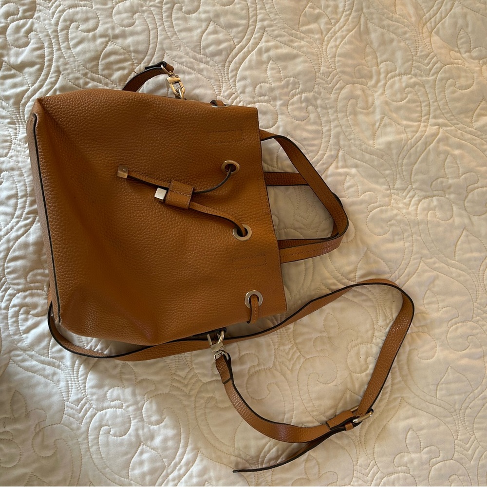 Chic Tan Leather Backpack